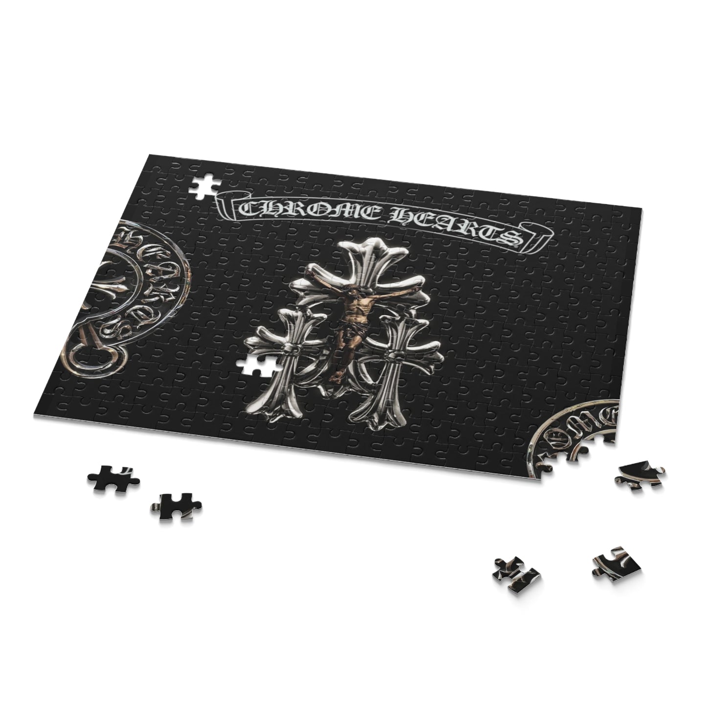 Chrome Hearts Themed Puzzle - 500-Piece Jigsaw with Gothic Designs