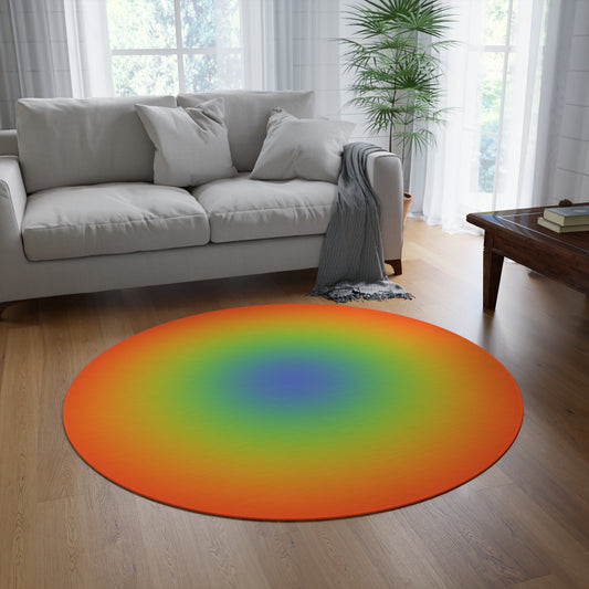 Vibrant Aura Round Rug - Modern Colorful Stylish Home Decor, Area Rug, Floor Mat, Bohemian Room Accent