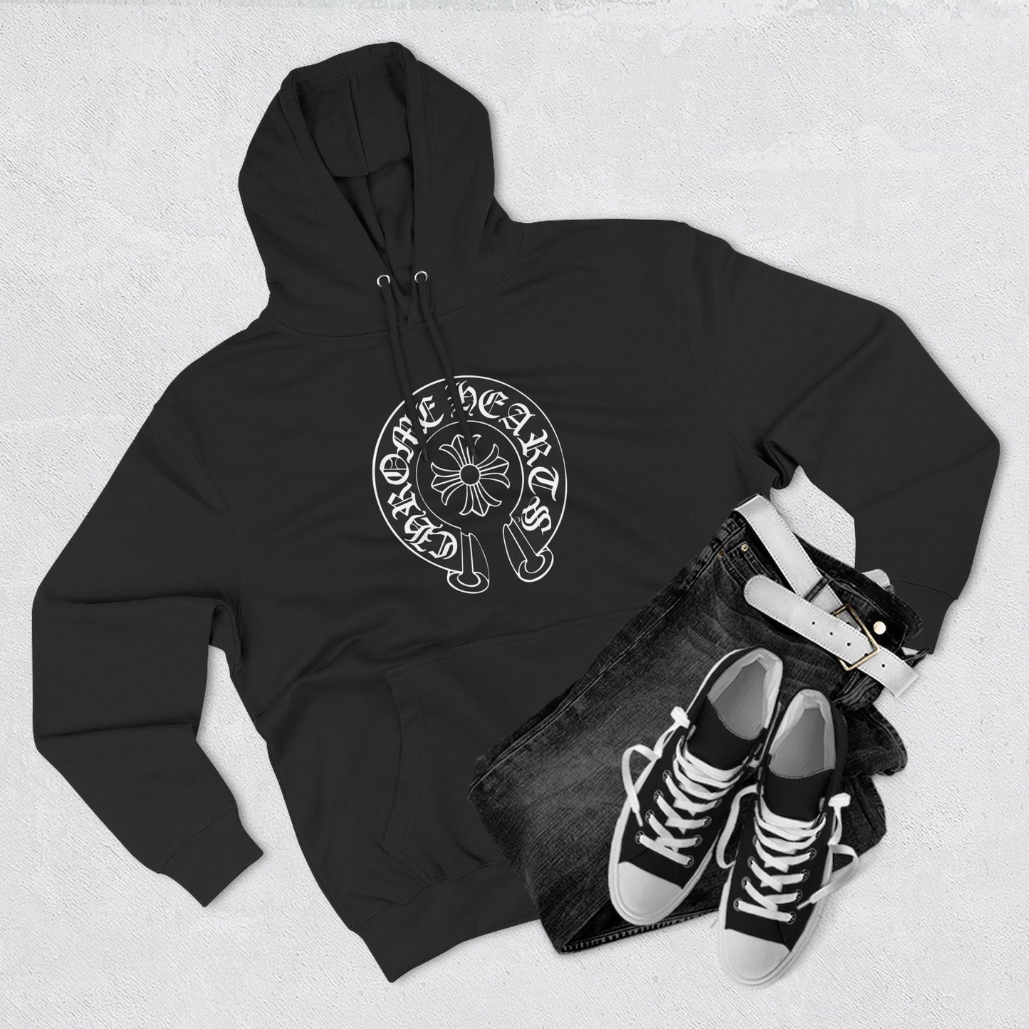 Fleece Hoodie - Chrome Hearts Design