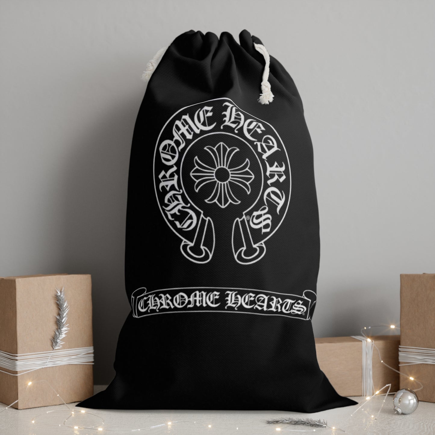 Chrome Hearts Drawstring Sack – Stylish Black Bag for Everyday Use