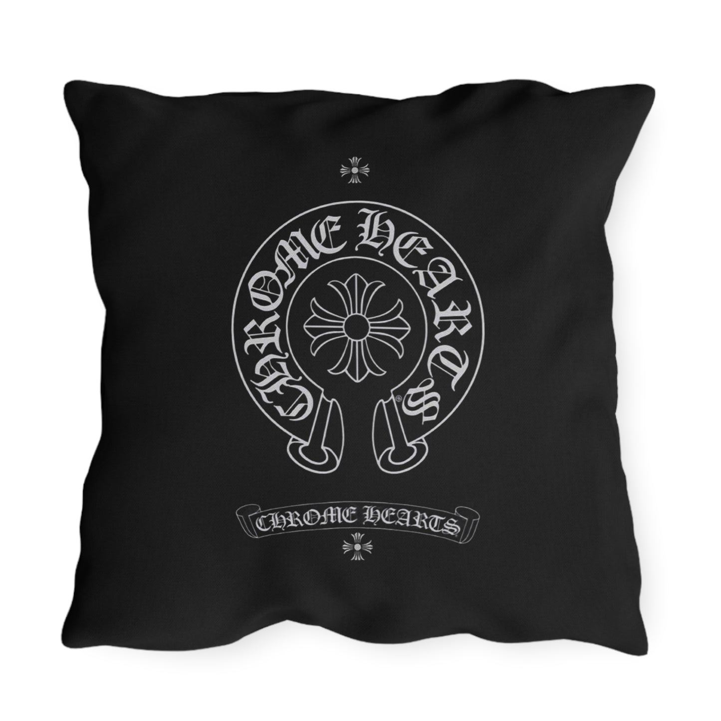 Outdoor Pillows - Double Sided Chrome Hearts Indoor/Outdoor Pillow