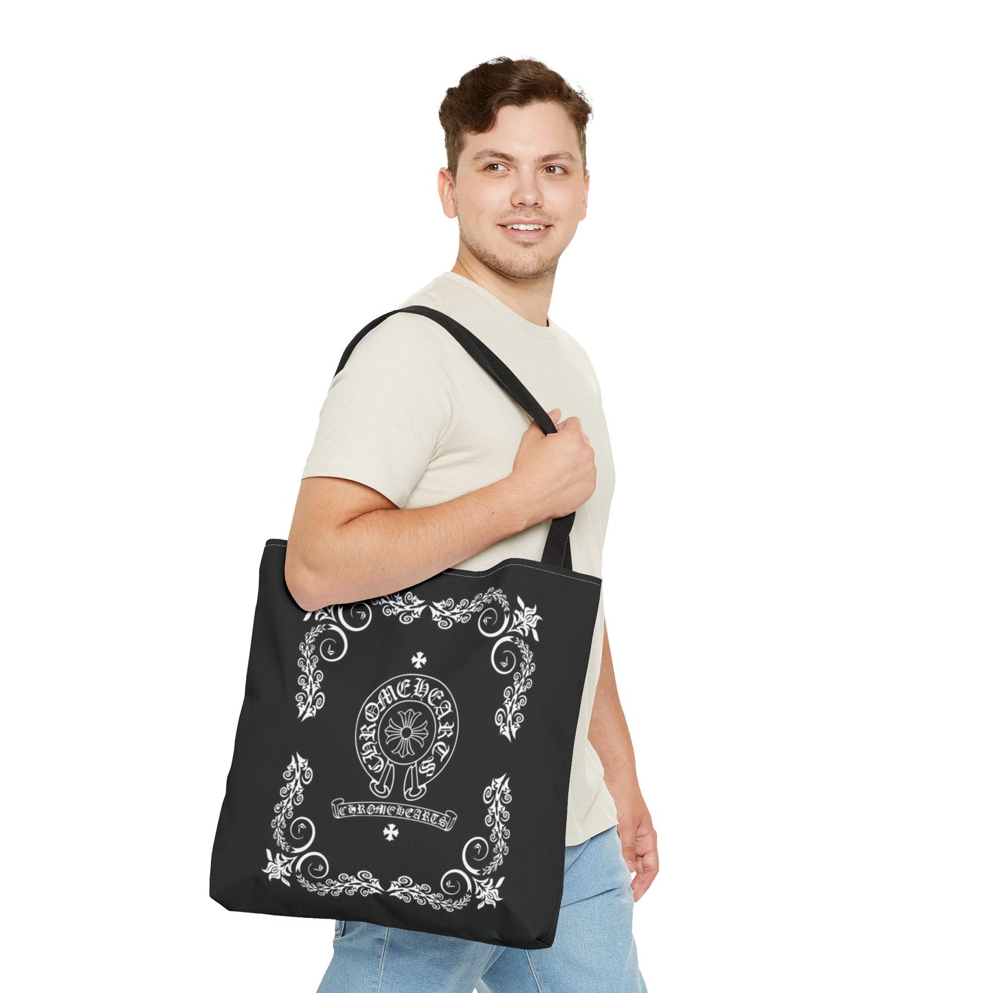 Gothic Floral Tote Bag with Sun Design | Perfect for Everyday Use & Occasions