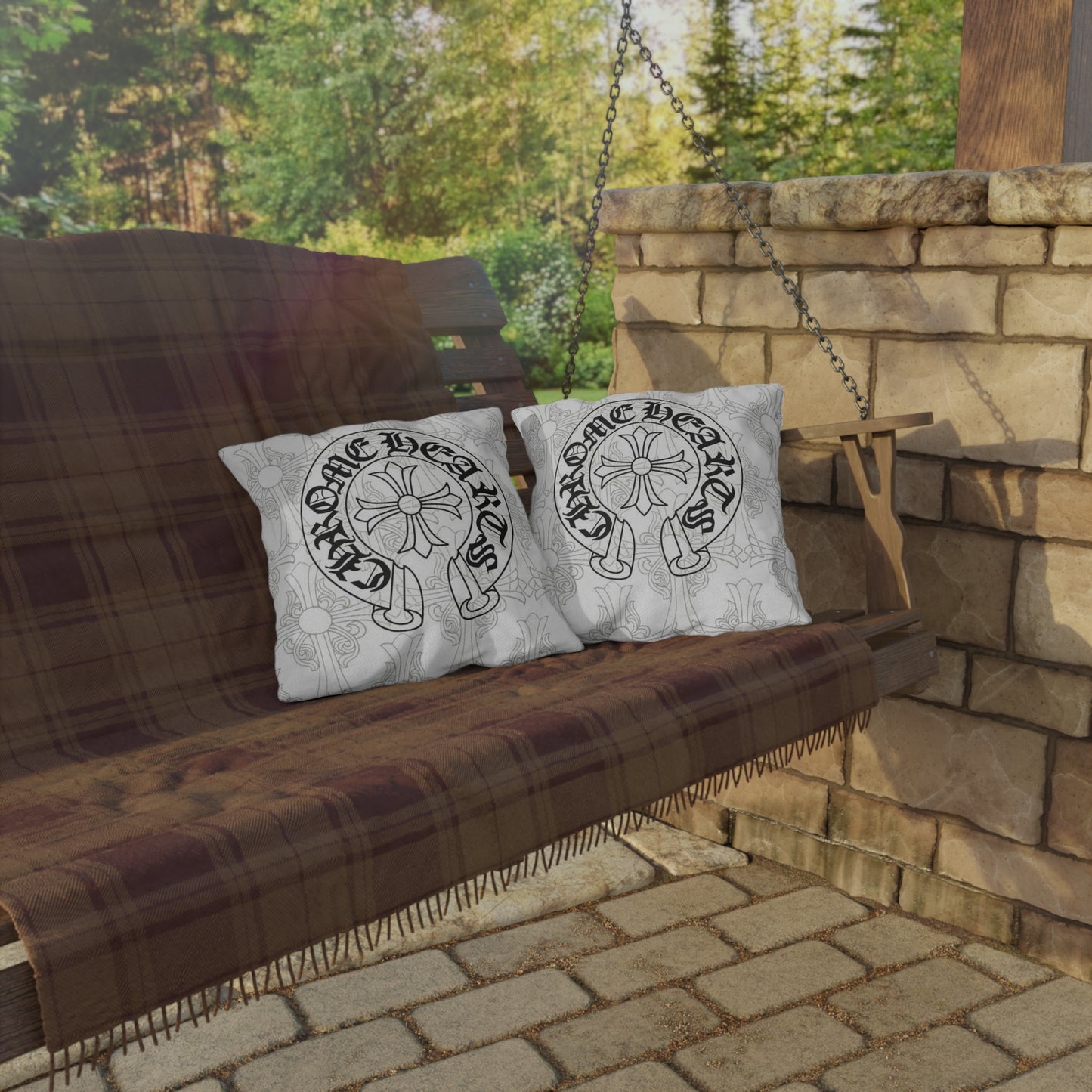 Outdoor Pillows Custom Chrome Hearts Pillow