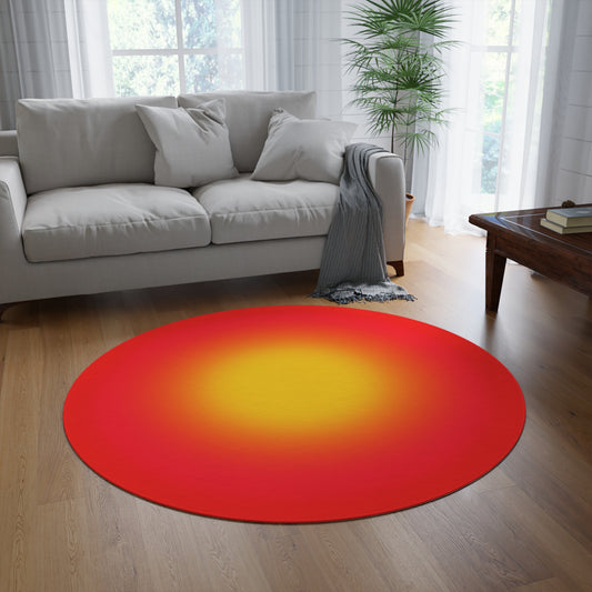 Boho Chic Round Rug - Vibrant Modern Colorful Accent for Home, Area Carpet, Floor Mat, Bohemian Room, Stylish Decor