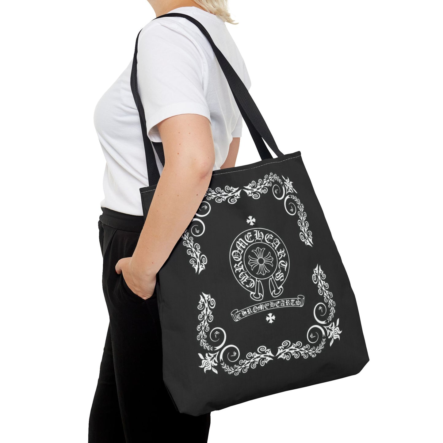 Gothic Floral Tote Bag with Sun Design | Perfect for Everyday Use & Occasions