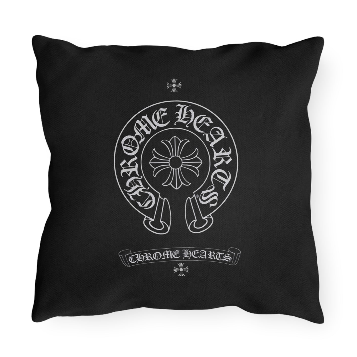 Outdoor Pillows - Double Sided Chrome Hearts Indoor/Outdoor Pillow