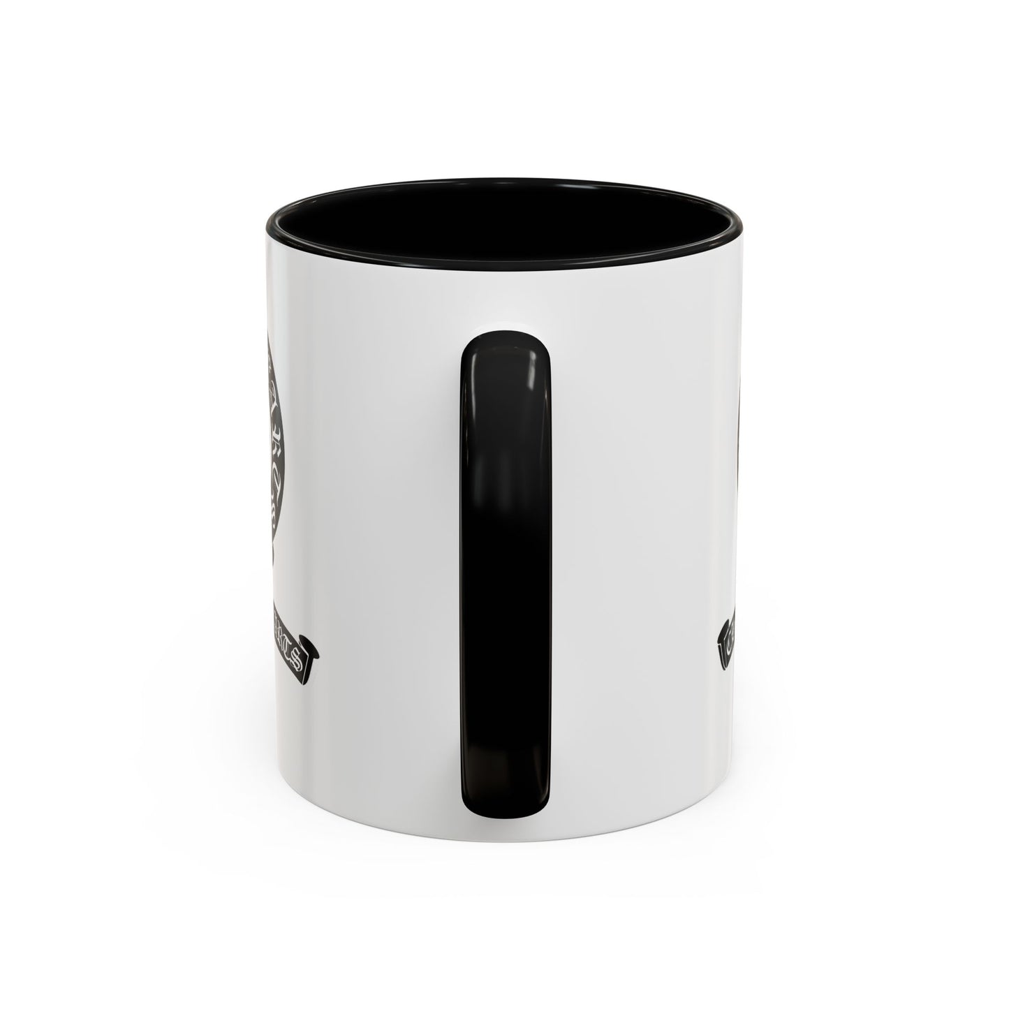 Chrome Hearts Accent Coffee Mug - Stylish Black Handle & Inside - Perfect for Coffee Lovers