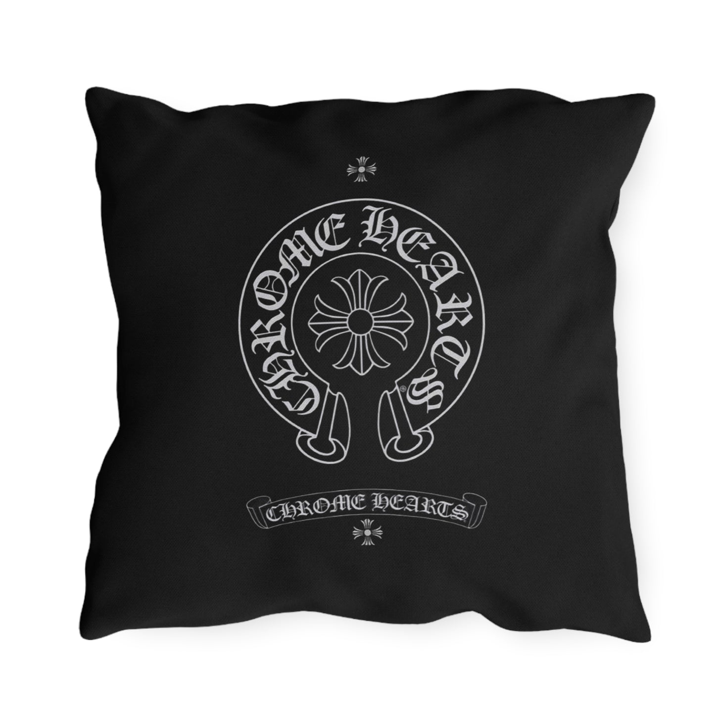 Outdoor Pillows - Double Sided Chrome Hearts Indoor/Outdoor Pillow